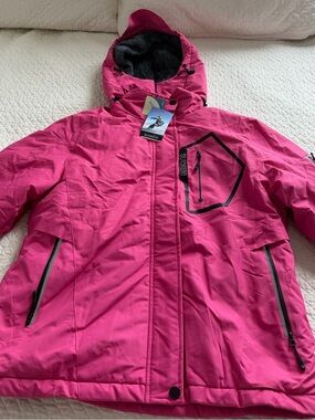 SUOKENI Women’s Waterproof Insulated Ski Snow Jacket NWT Pink L